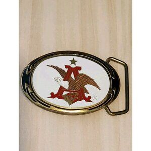 Vtg. 1986~Anheuser Busch~Budweiser~Eagle~Belt Buckle~Rare White Background~NAP